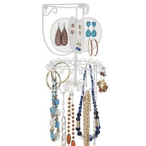Spinning Wall Mount Jewelry Organizer